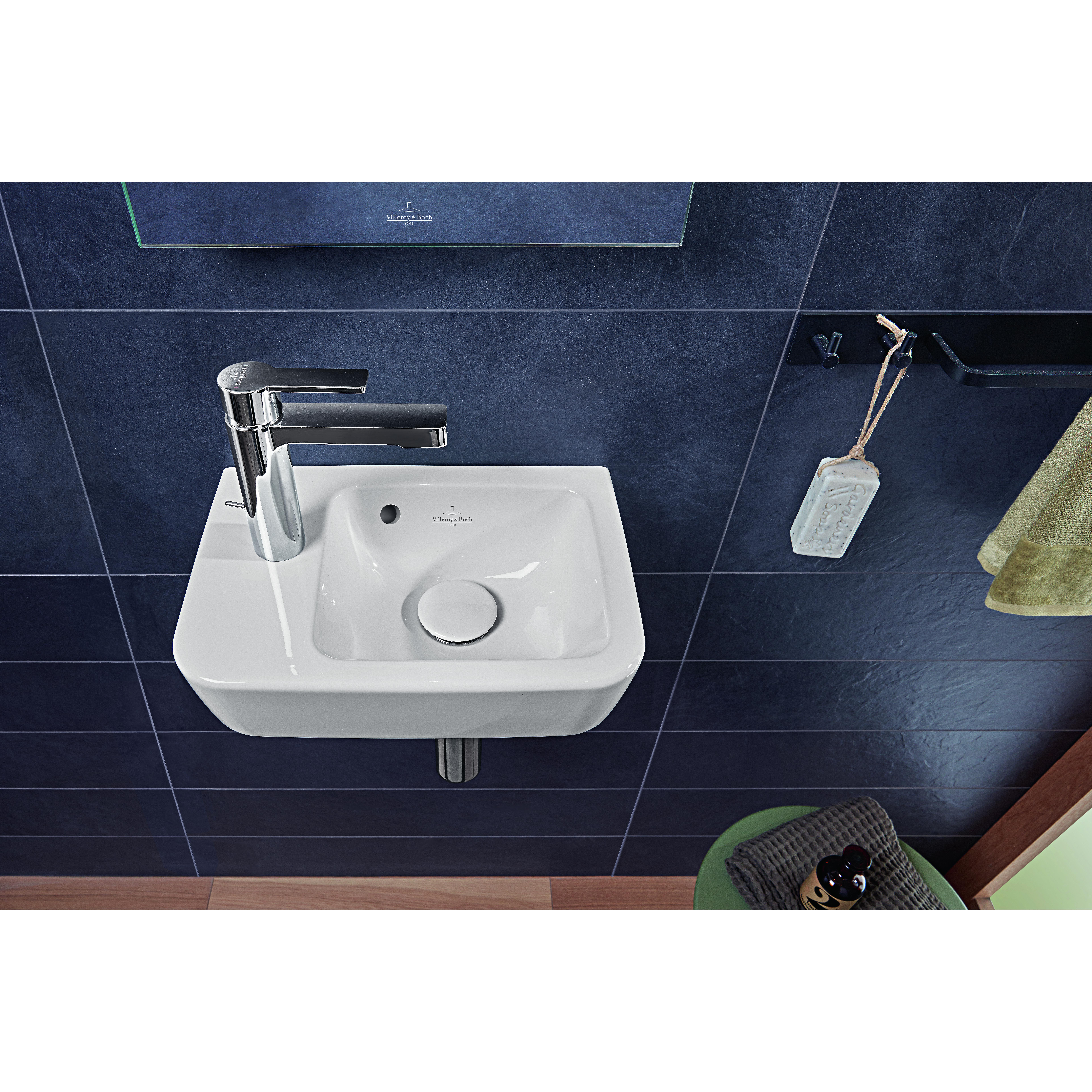 Tvättställ Villeroy & Boch O.novo Kompakt Rektangulärt för Sidomonterad Blandare