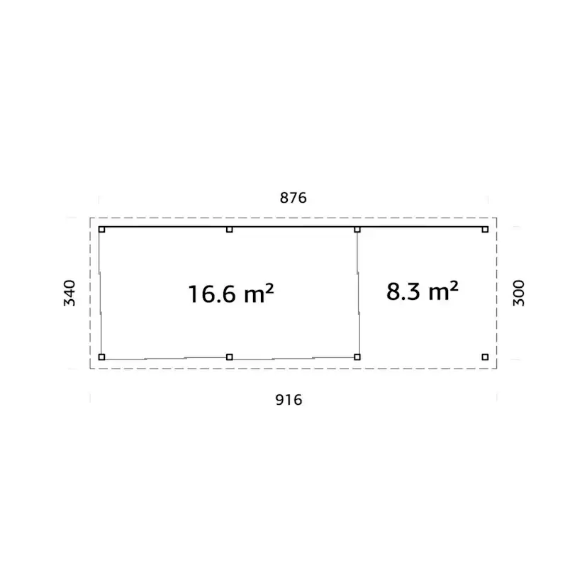 Uterum Palmako Lenna 24,9 m2 Set 418 Slide