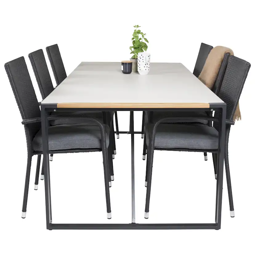 Matgrupp Venture Home Tilly 200 med 6 Asta Stolar