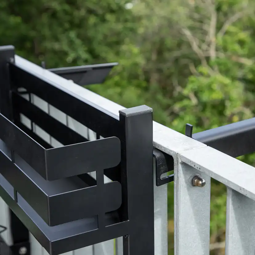 Hängbord Venture Home Borneo Balkongbord Hängande Svart Stål Utomhus