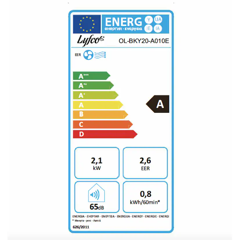 Portabel AC Lyfco UltraSilence 28m² 2050W/7000BTU