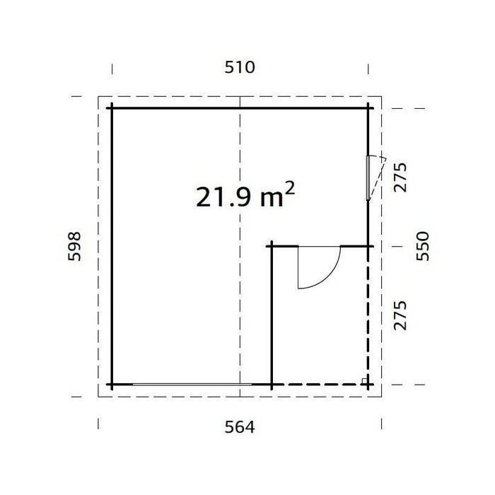 Garage Palmako Roger 21,9 m2 utan Port