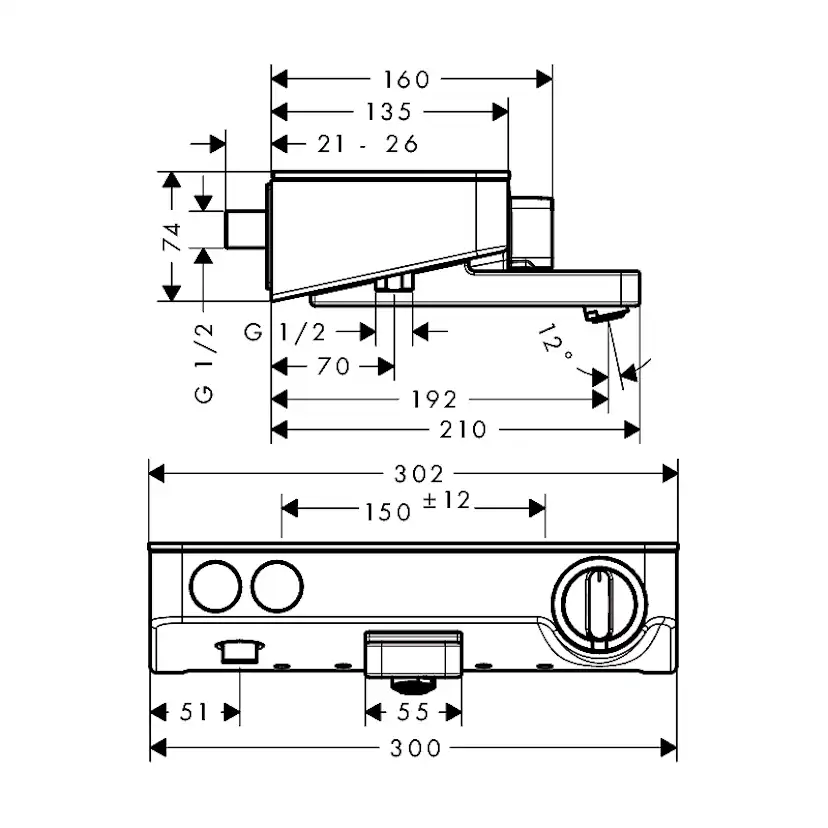 Badkarsblandare Hansgrohe ShowerTablet Select 300