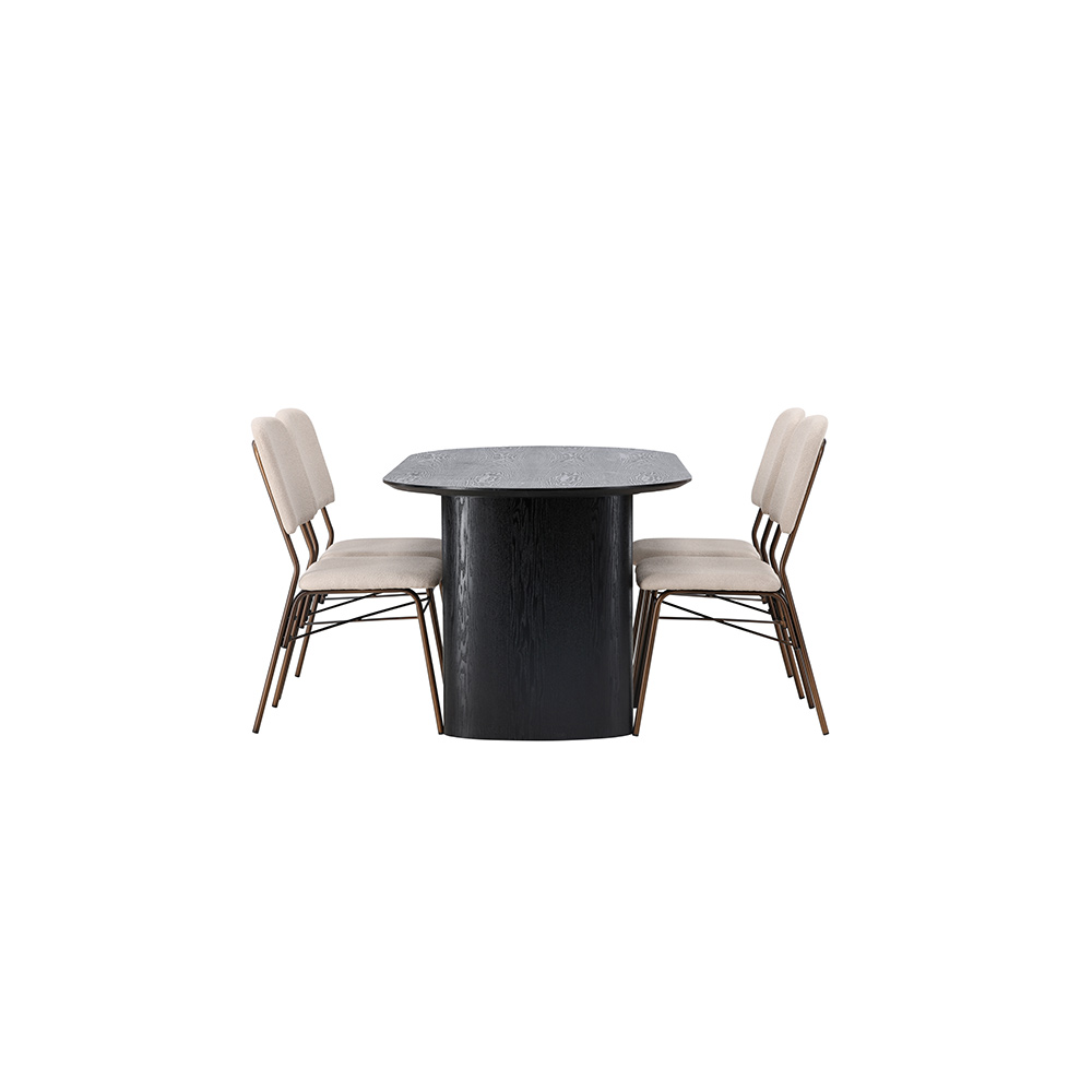 Matgrupp Venture Home Isolde med 4 st Seda stolar