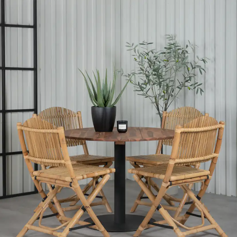 Matgrupp Venture Home Canne med 4 Cave Matstolar