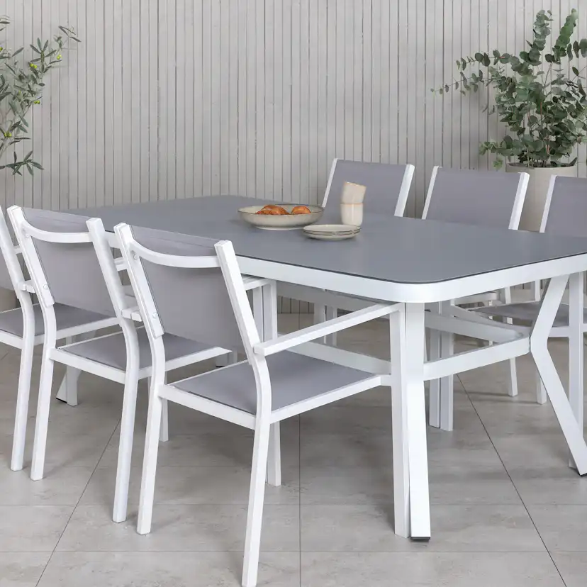 Matgrupp Venture Home Virya 160x90 med 6 Copacabana Stapelstolar
