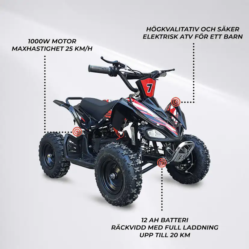 El-Fyrhjuling Swoop Adventurer 1000W