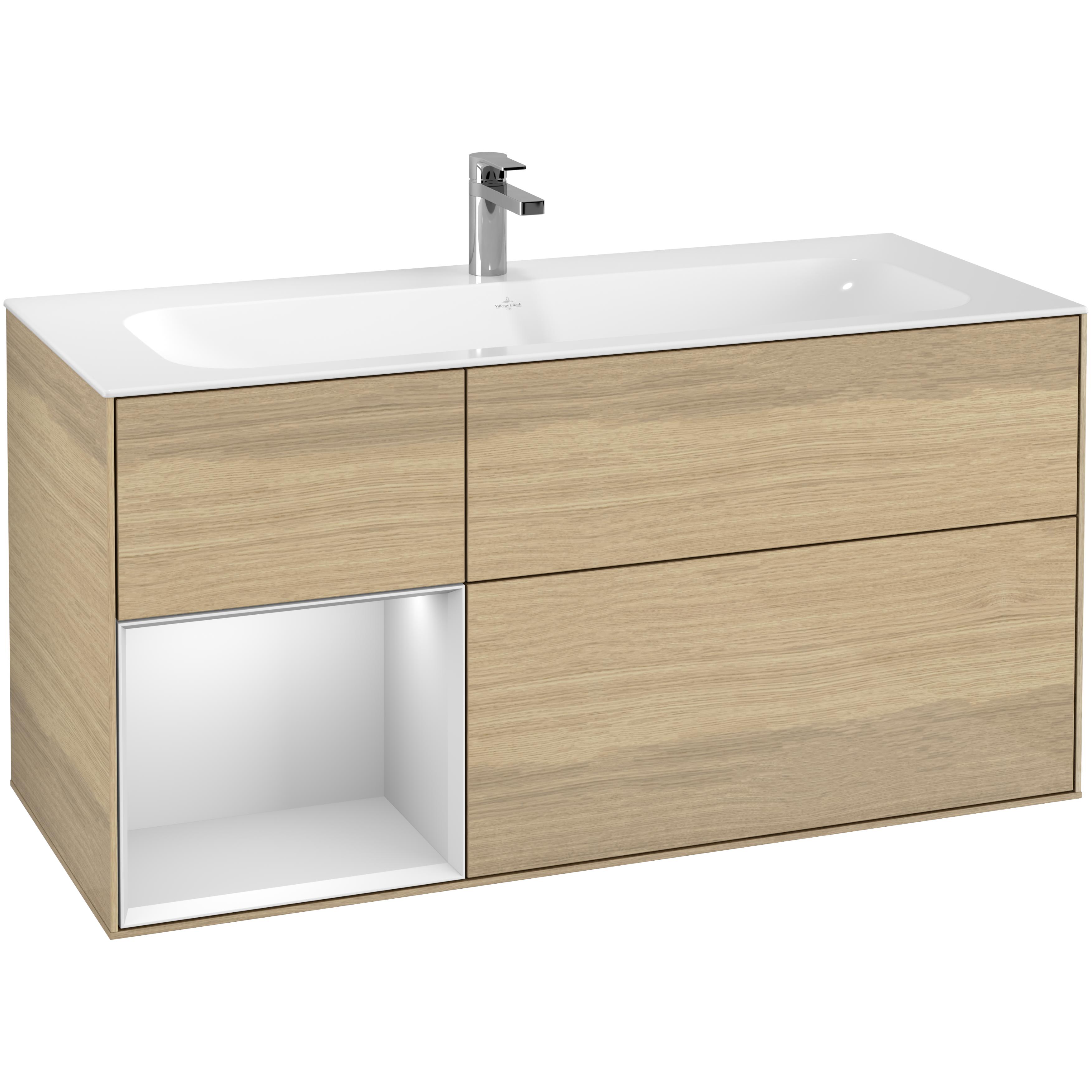 Tvättställsskåp Villeroy & Boch Finion med 3 Lådor och Hylla för Inbyggt Tvättställ