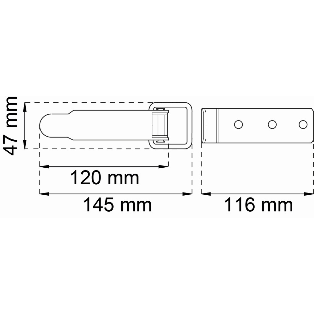 Excenterlås Habo Elförzinkad 165 mm