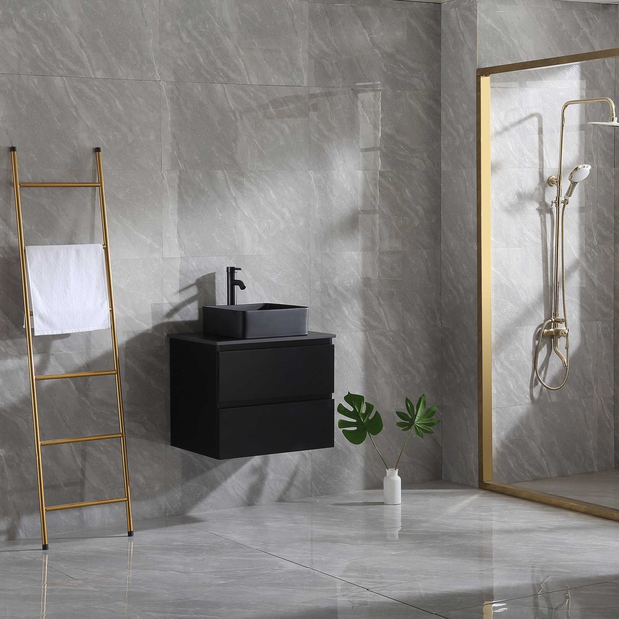 Tvättställsskåp Bathlife Extas Svart