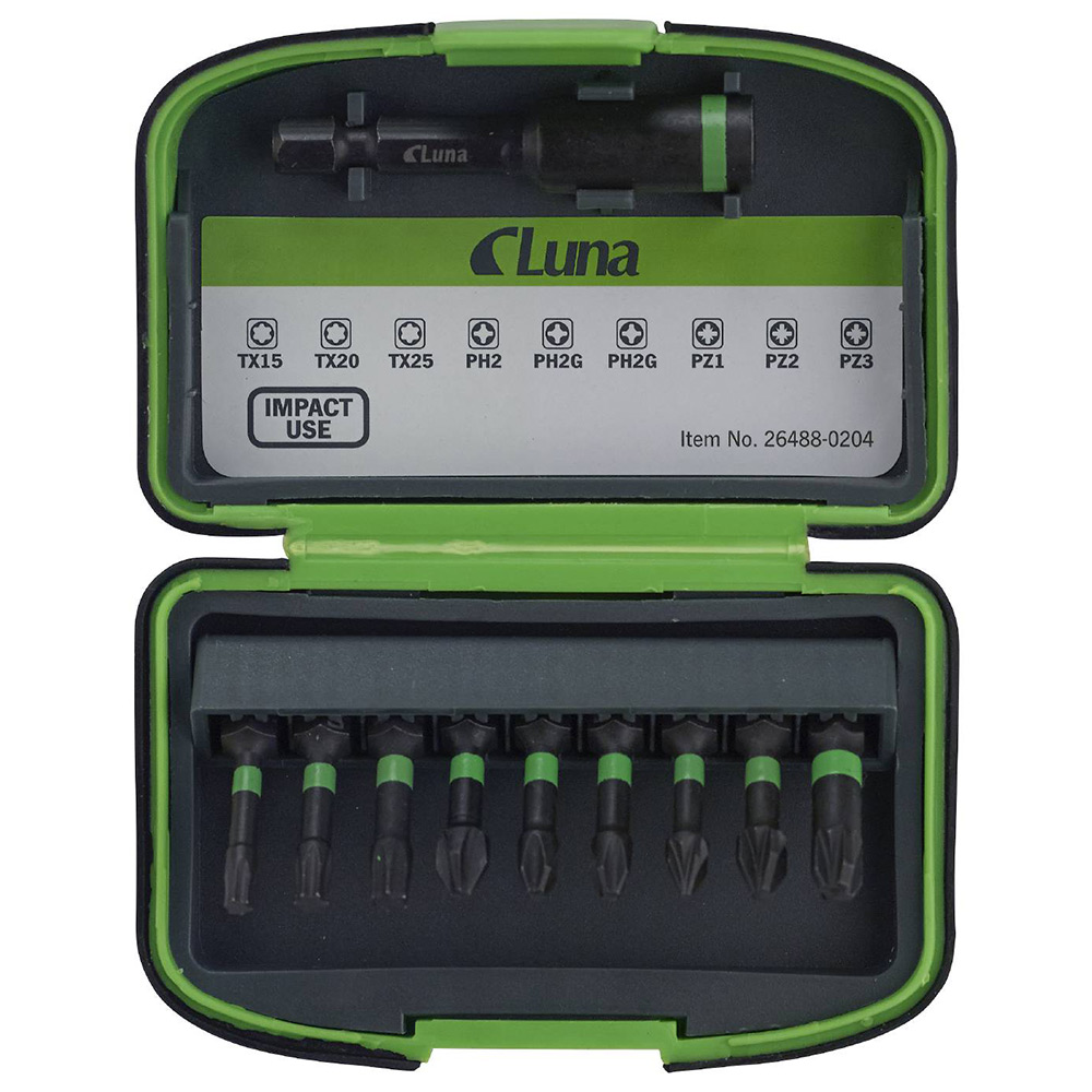 Bitssats Luna Tools 10 Delar Impact Mix