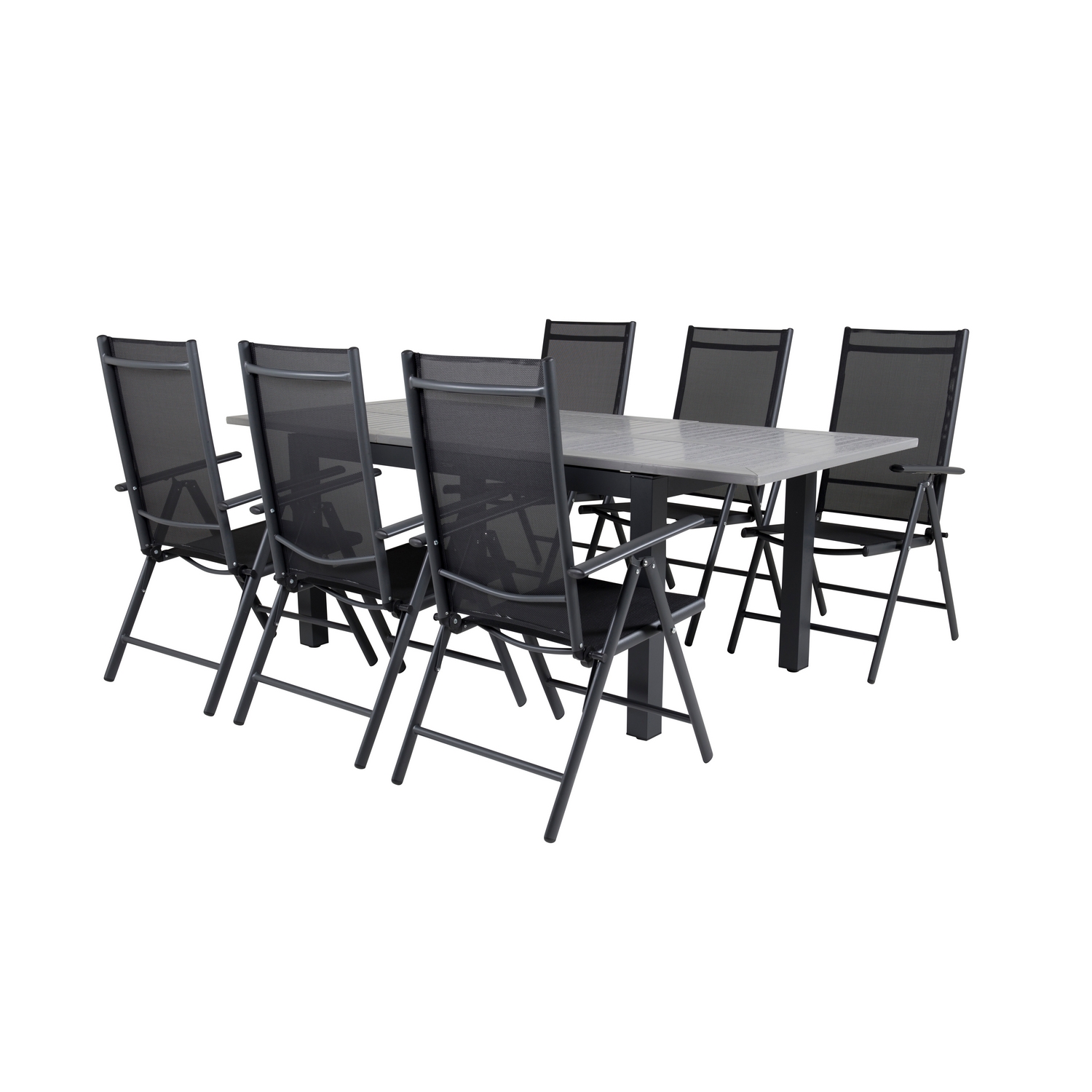 Matgrupp Venture Home Aleyna 160/240 med 6 Bront Positionsstolar