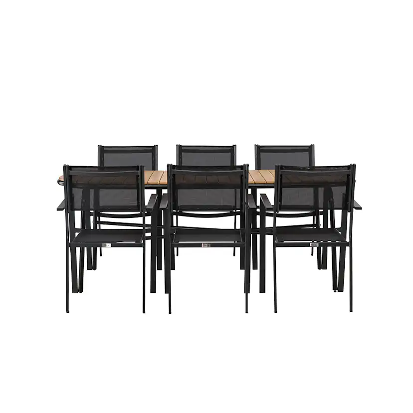 Matgrupp Venture Home Holmbeck Bord med 6 Copacabana Stolar