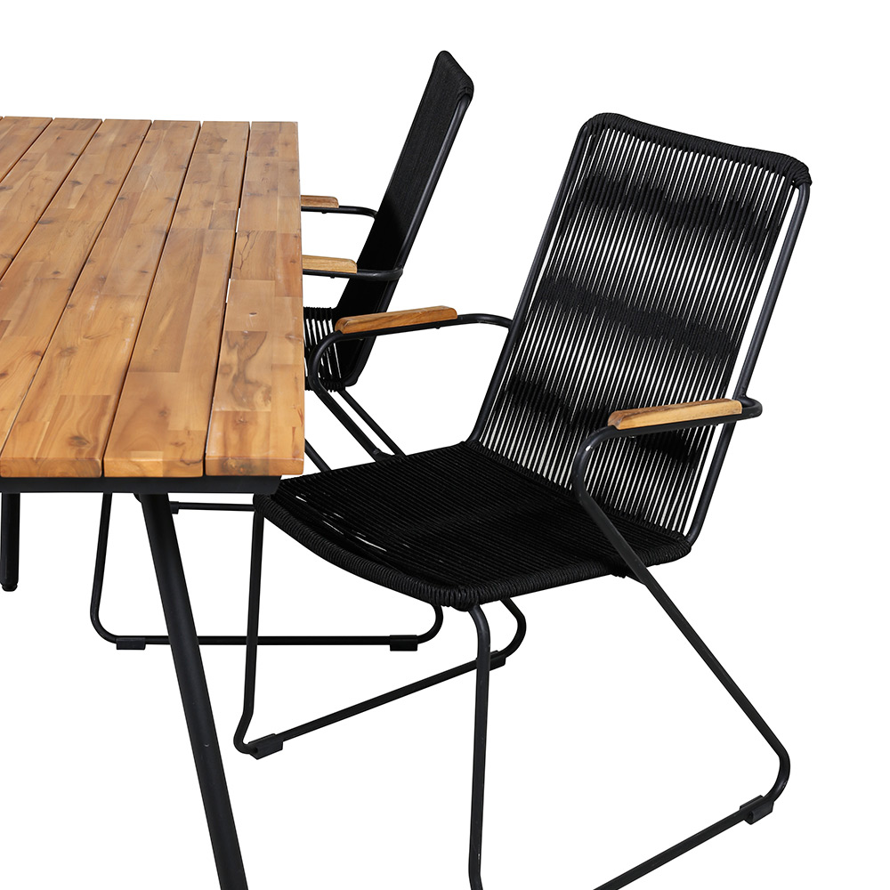 Matgrupp Venture Home Chane med 4 Billy Karmstolar