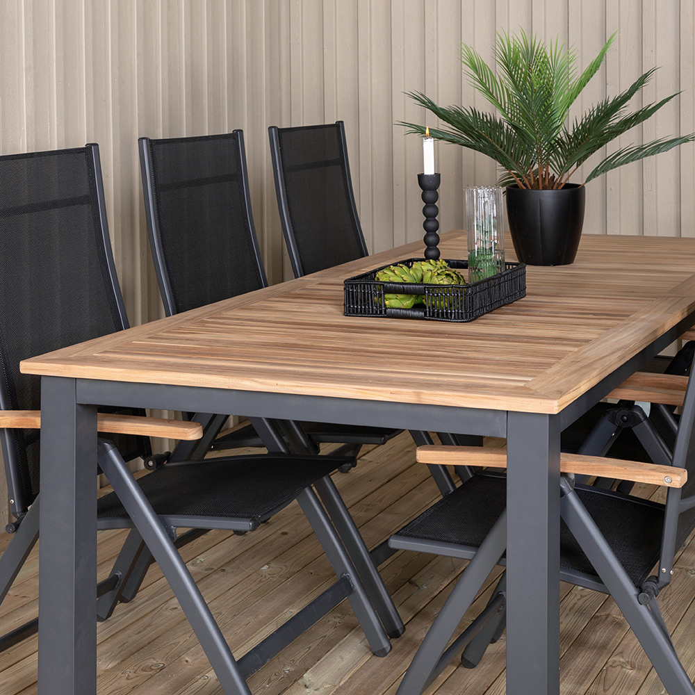 Matgrupp Venture Home Perla 224 med 6 Perla Positionsstolar