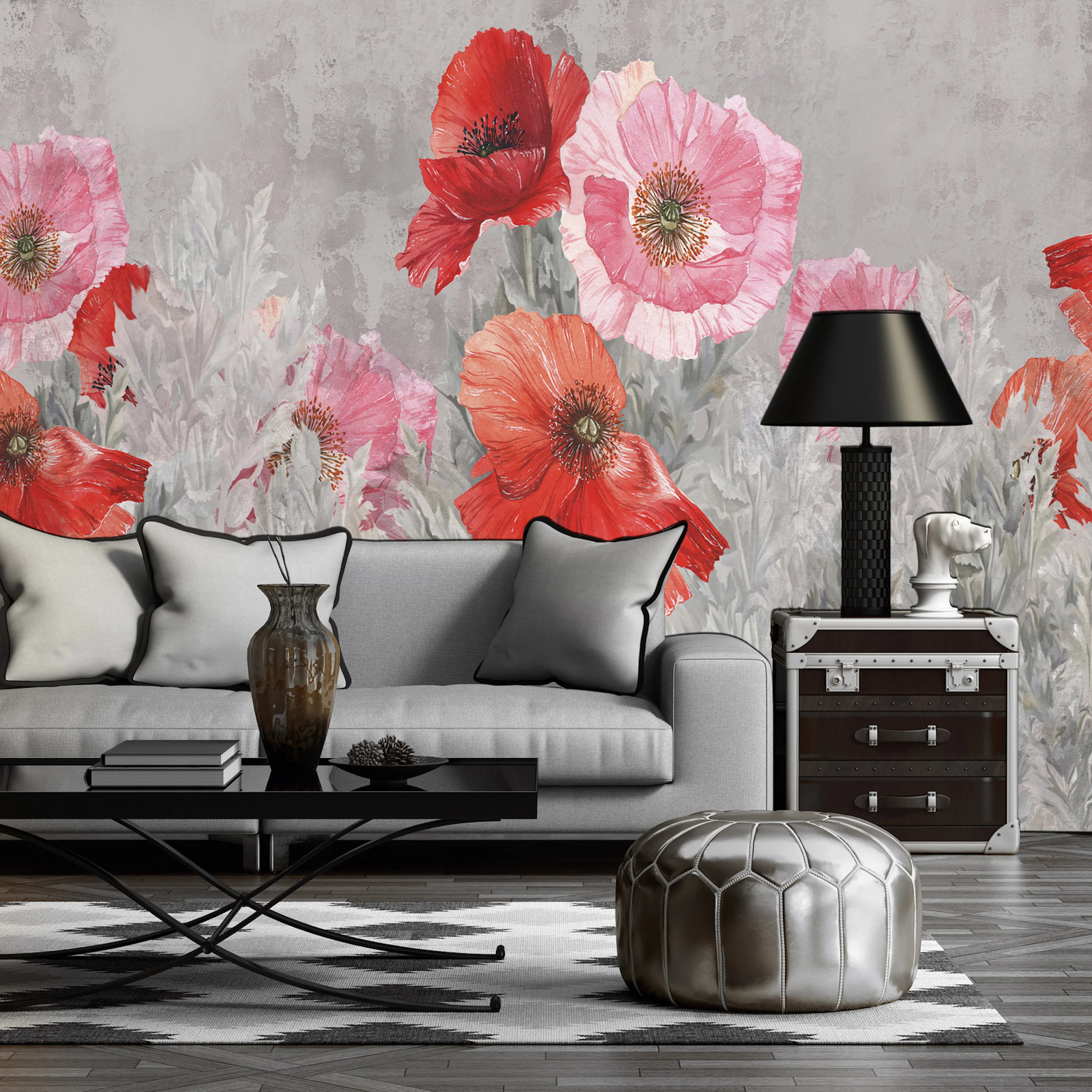 Fototapet - Gray Meadow 300x210 300x210 cm