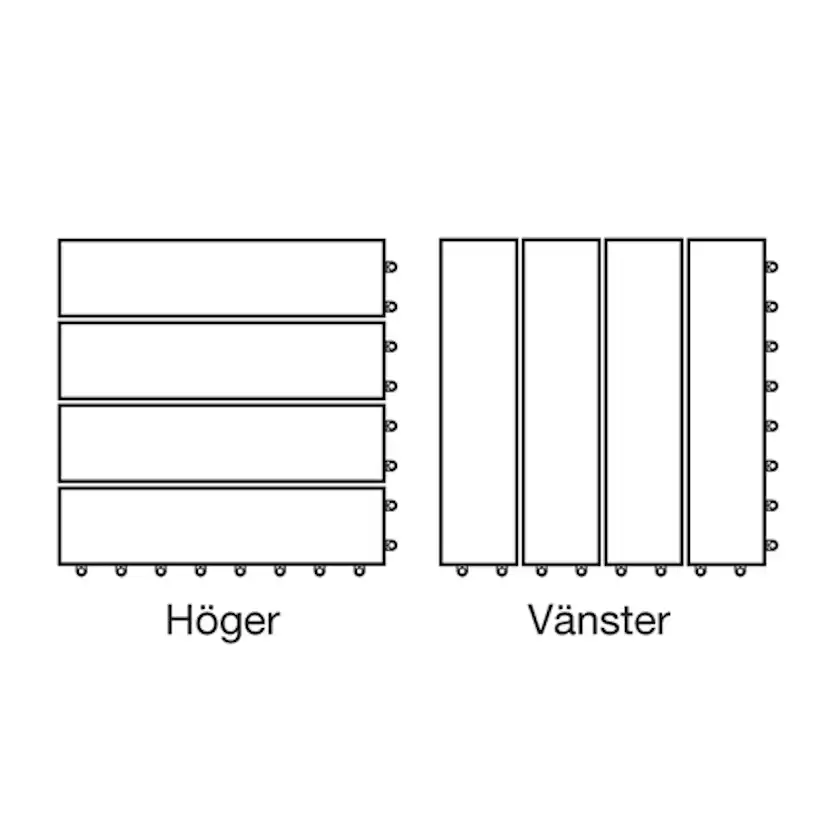 Trall Strand Stainless Teak Deltaplattan 30x30 Typ A Höger
