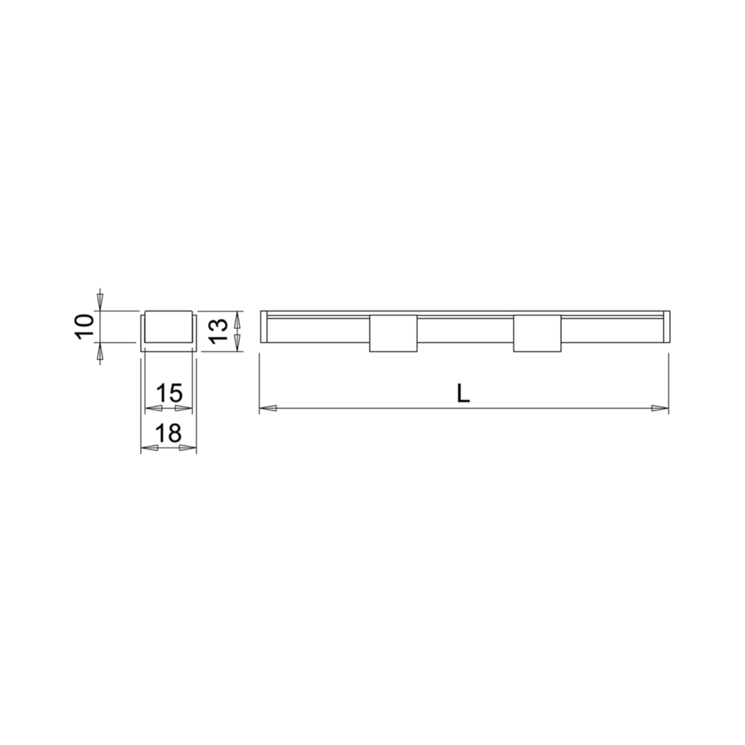 Ändavslut Beslag Design TWIG XA 2-pack