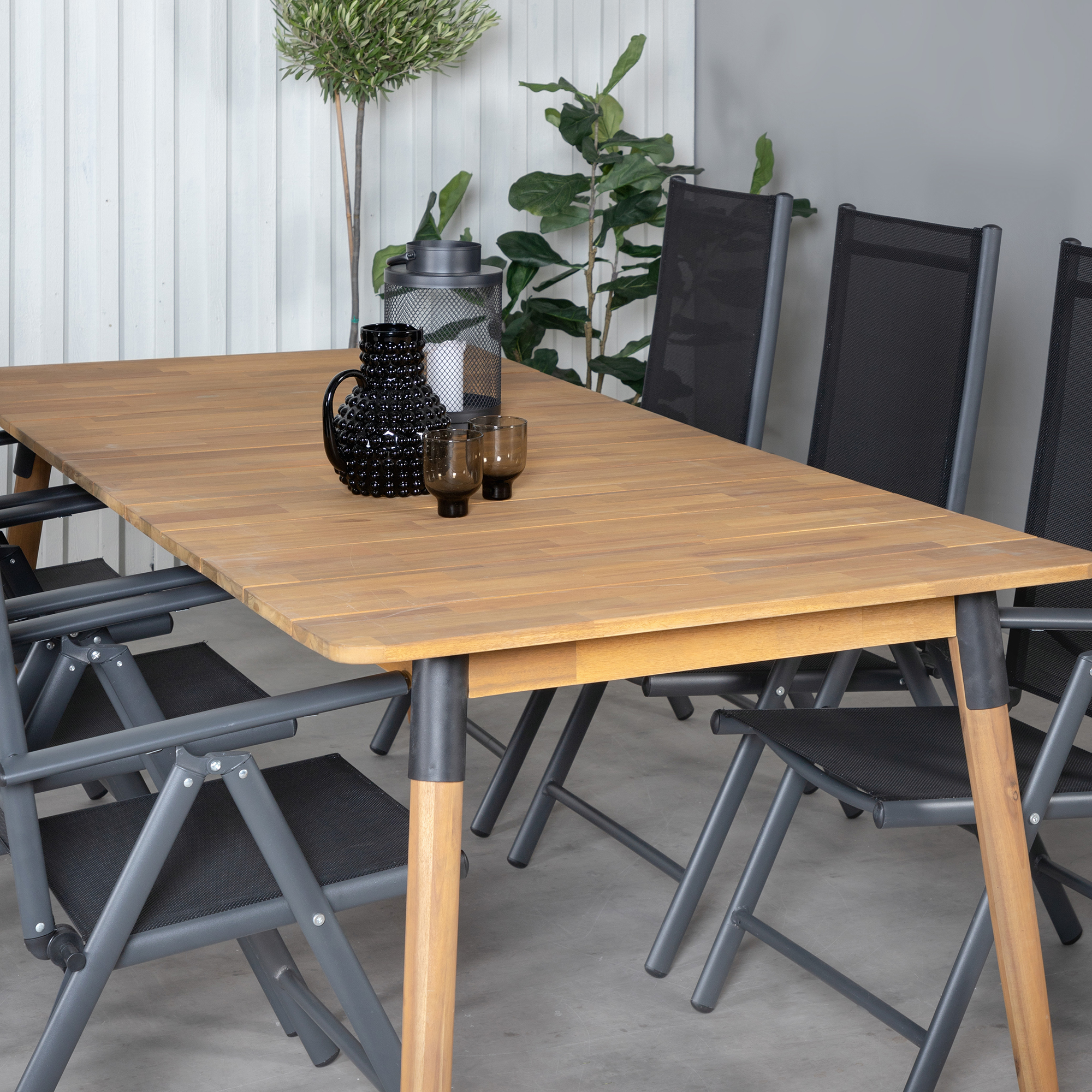 Matgrupp Utomhus Venture Home Julle med 6 Bend Trädgårdsstolar