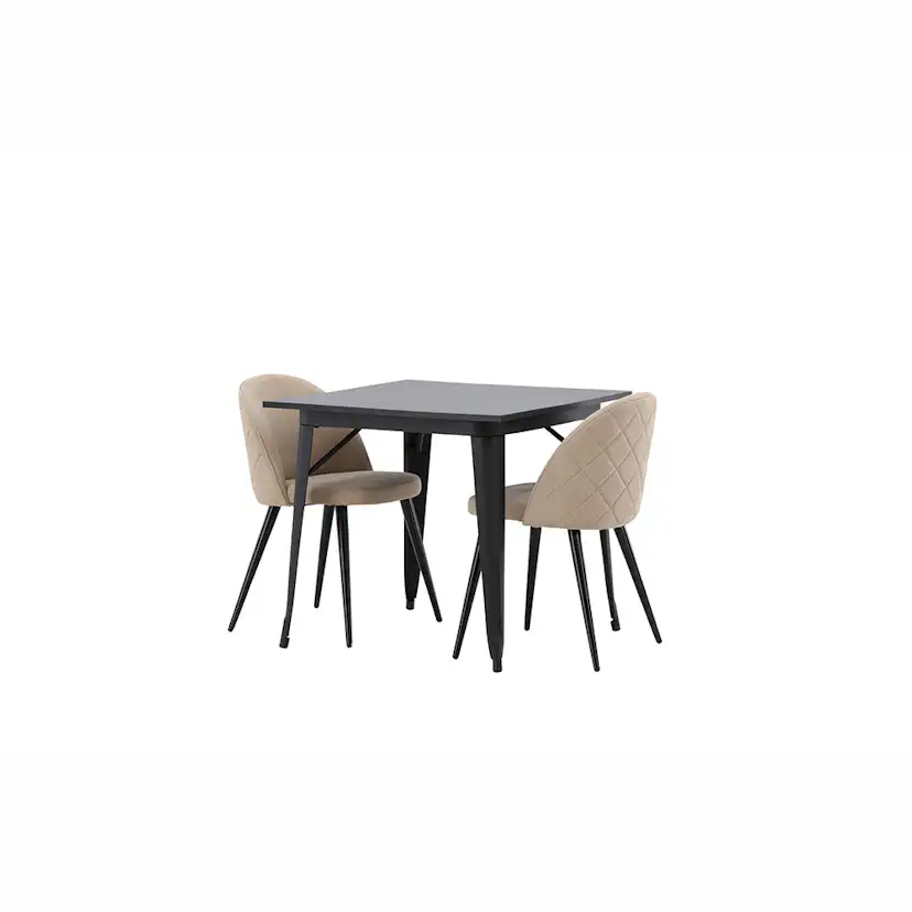 Matgrupp Venture Home Tempe med 2 Velvet Stitches Stolar