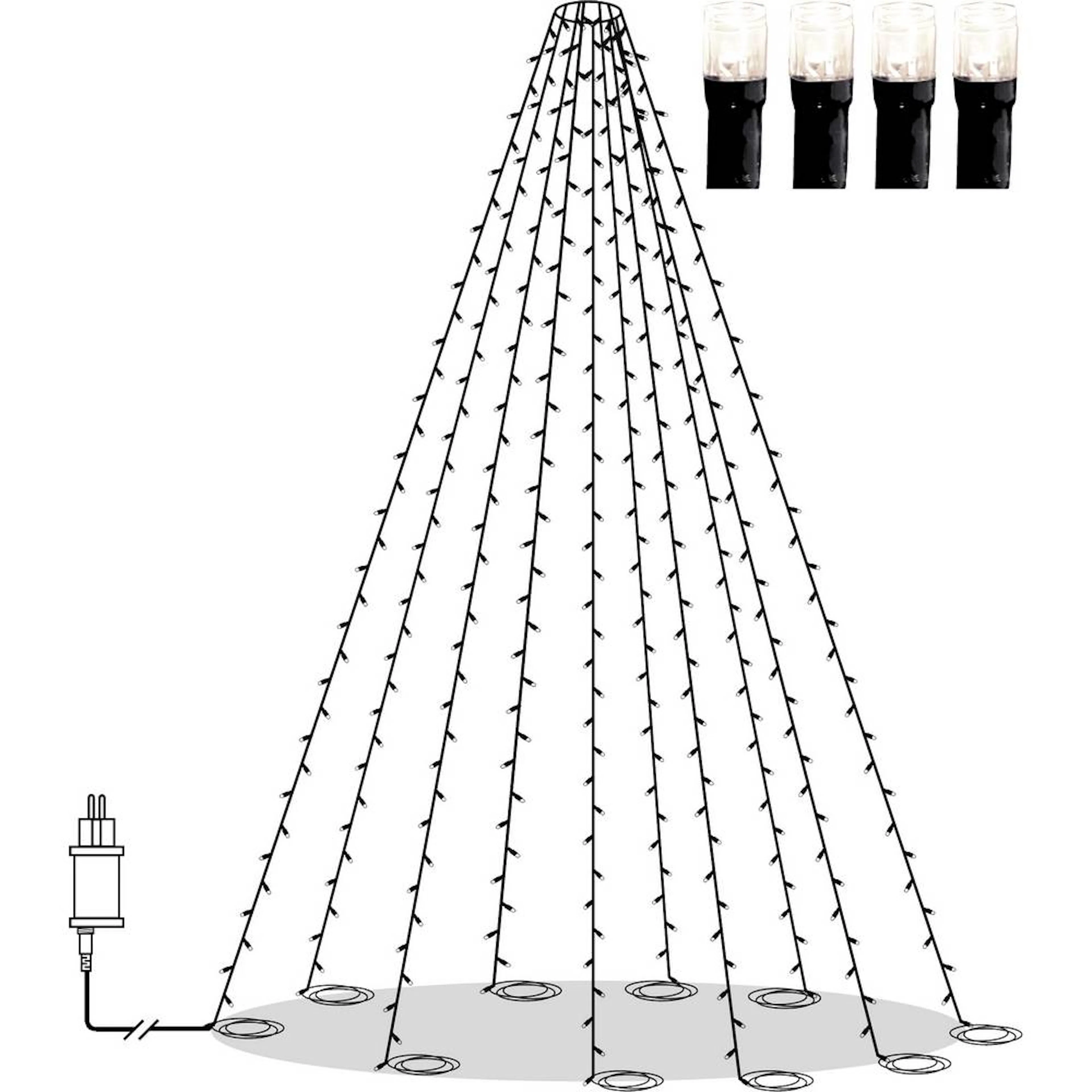 Flaggstångsbelysning Star Trading Crispy Ice White 360L