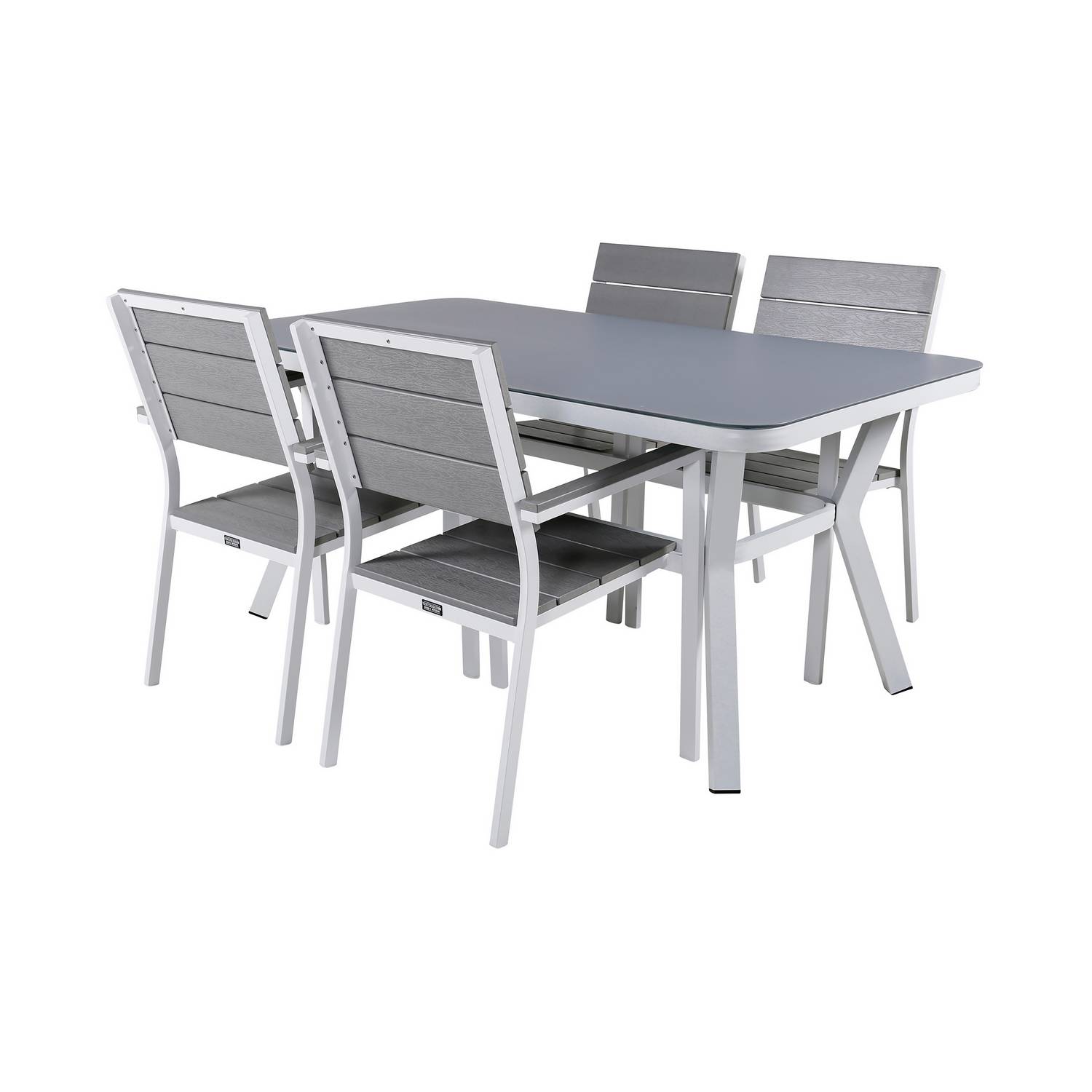 Matgrupp Venture Home Virya Matgrupp Utomhus 160cm med 4 Levels Stapelbara Matstolar