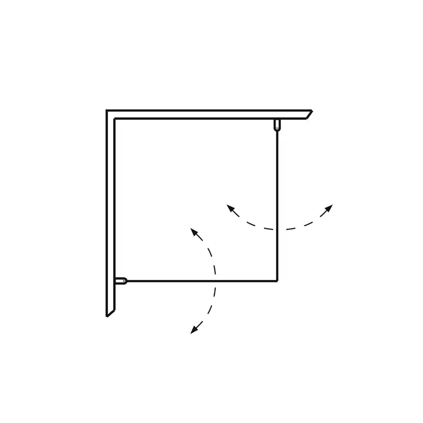 Duschhörn Hafa Igloo Pro CORNER 7X9 KLAR N Glas: Klarglas, Profil: Aluminium, Storlek: 900x700 mm