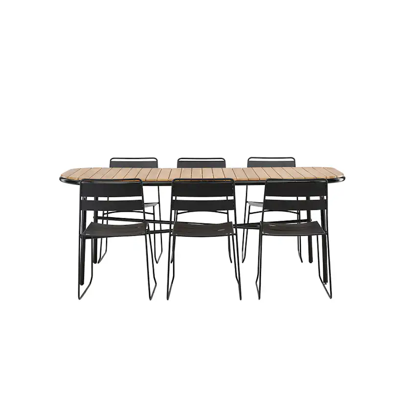 Matgrupp Venture Home Holmbeck Bord med 6 Lina Stolar