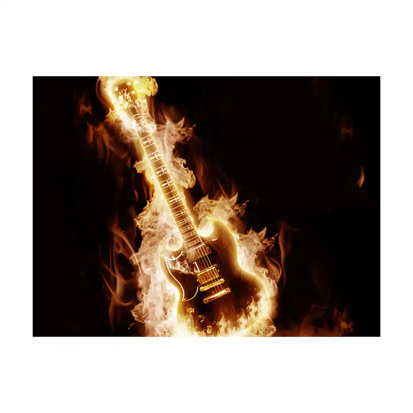 Fototapet Arkiio Flaming Gitarr