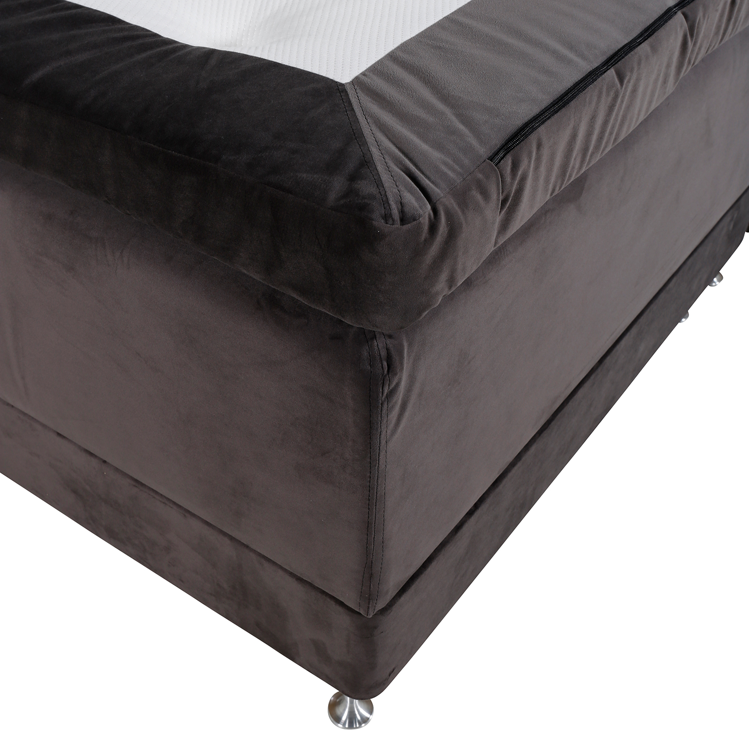 Ställbar Kontinentalsäng Venture Home Vansbro 180x200 Mörkgrå Sammet