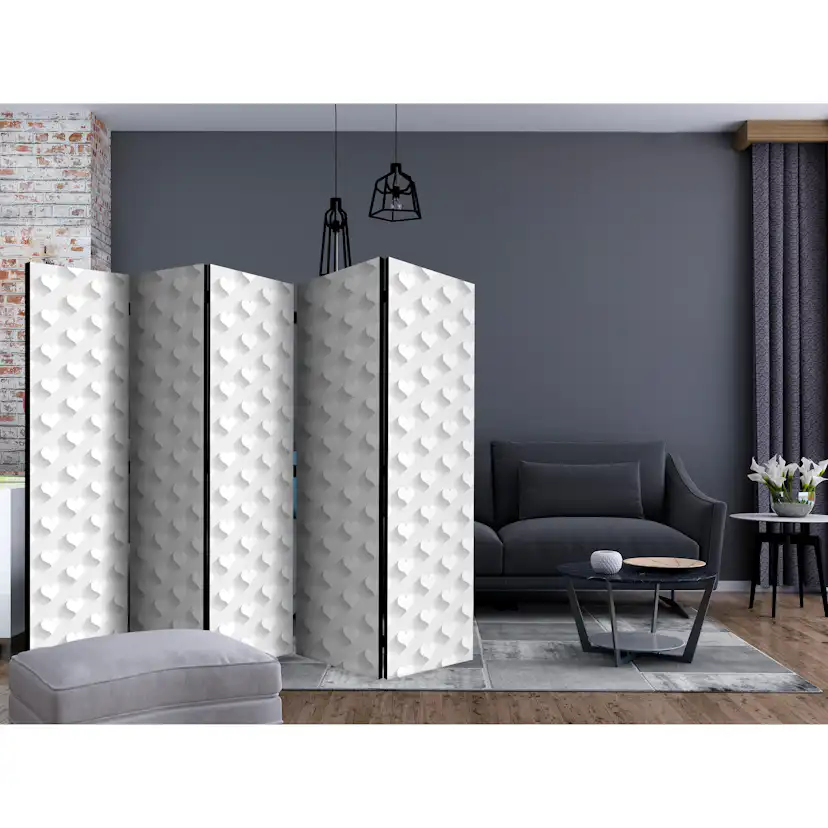 Rumsavdelare Arkiio Grey Hearts II 225x172 cm
