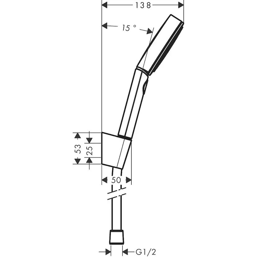 Duschhållareset Hansgrohe Pulsify Select S 105 3jet Relaxation