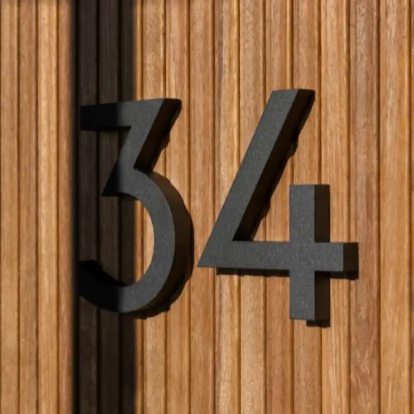 Husnummer Habo Selection Modern Små Svart