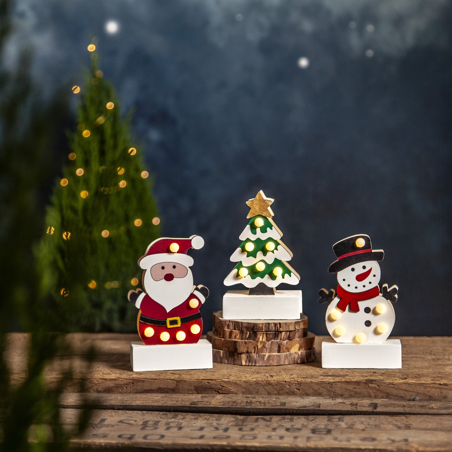 Inomhusdekoration Star Trading Freddy Mini Julgran