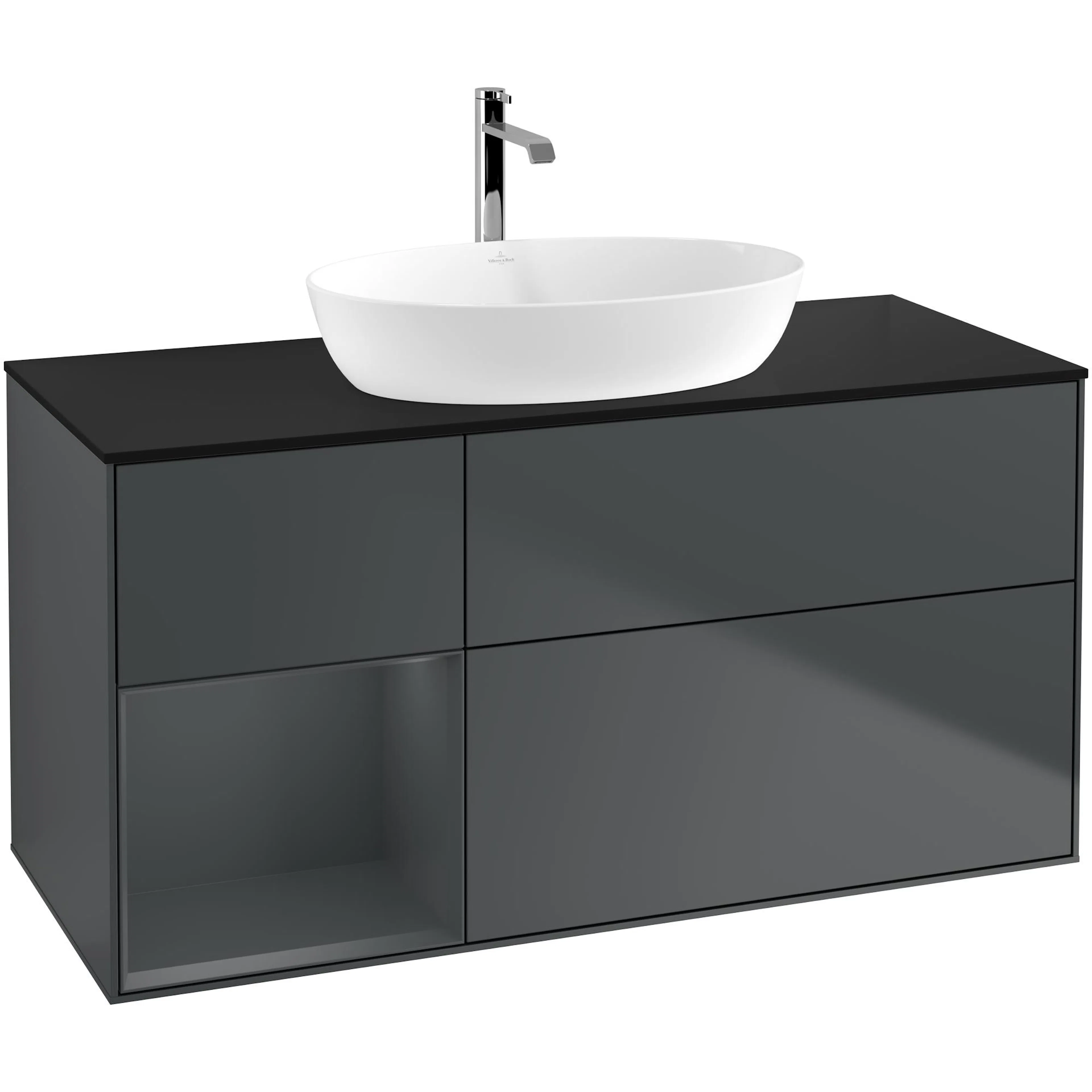 Tvättställsskåp Villeroy & Boch Finion med 3 Lådor Hylla och Bänkskiva för Fristående Tvättställ från Artis & Collaro