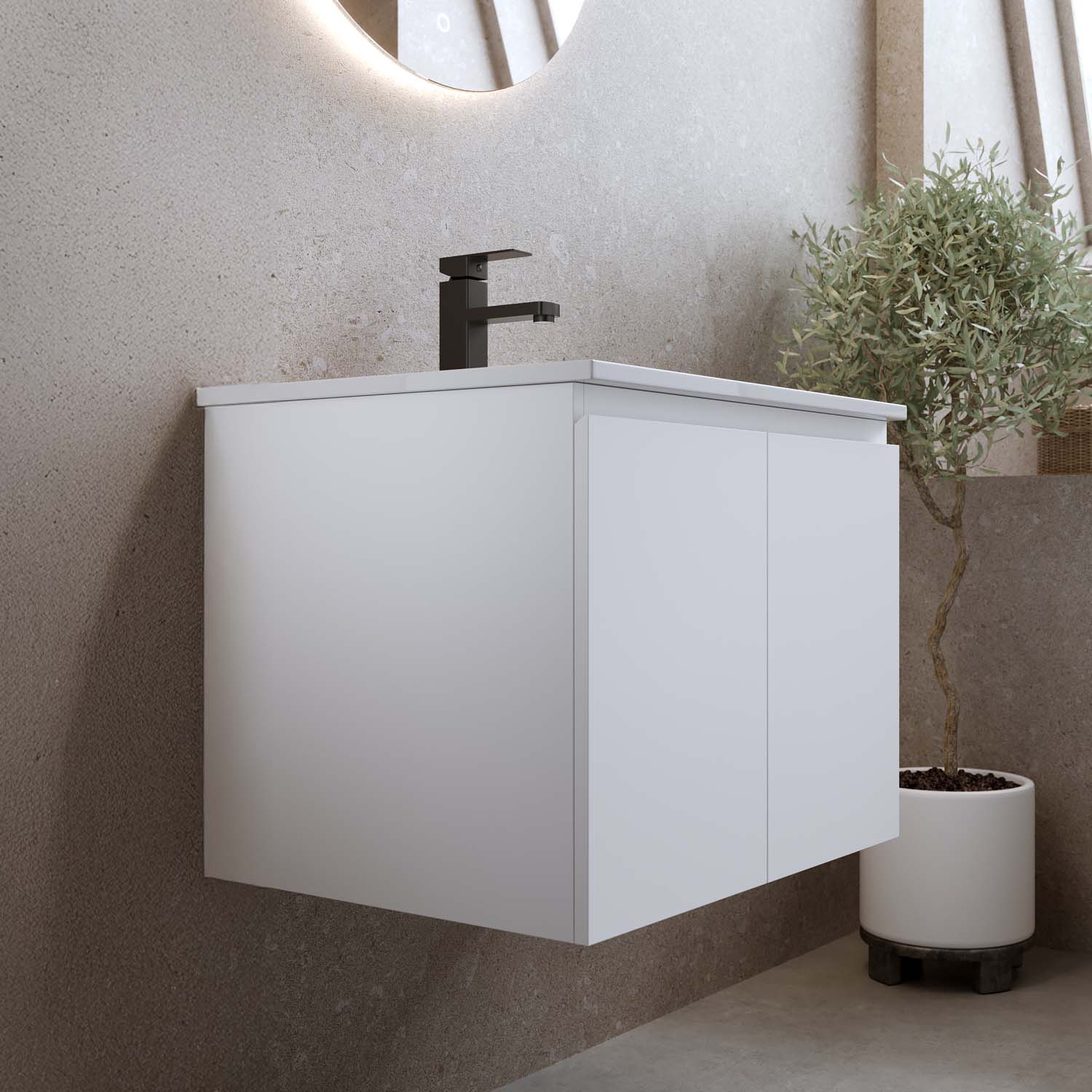 Tvättställsskåp Bathlife Smila med Tvättställ