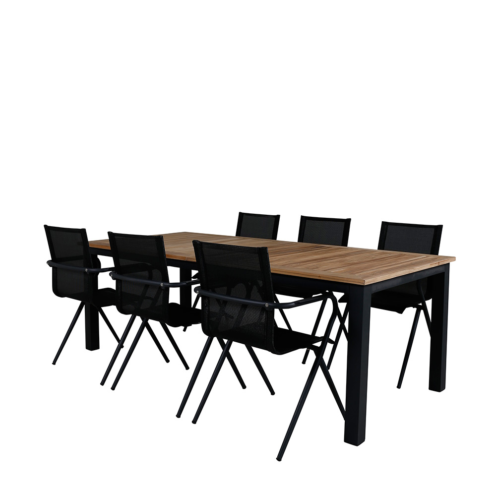 Matgrupp Venture Home Perla 224 med 6 Aspen Matstolar