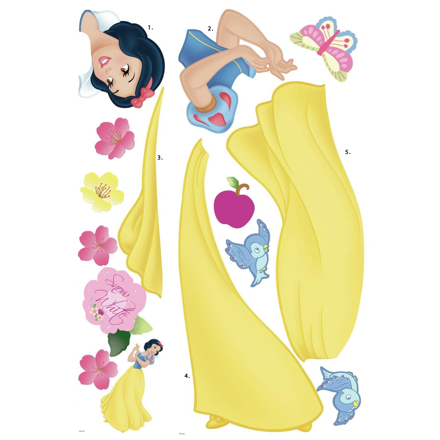 Väggdekor RoomMates Disney Snövit med Bling