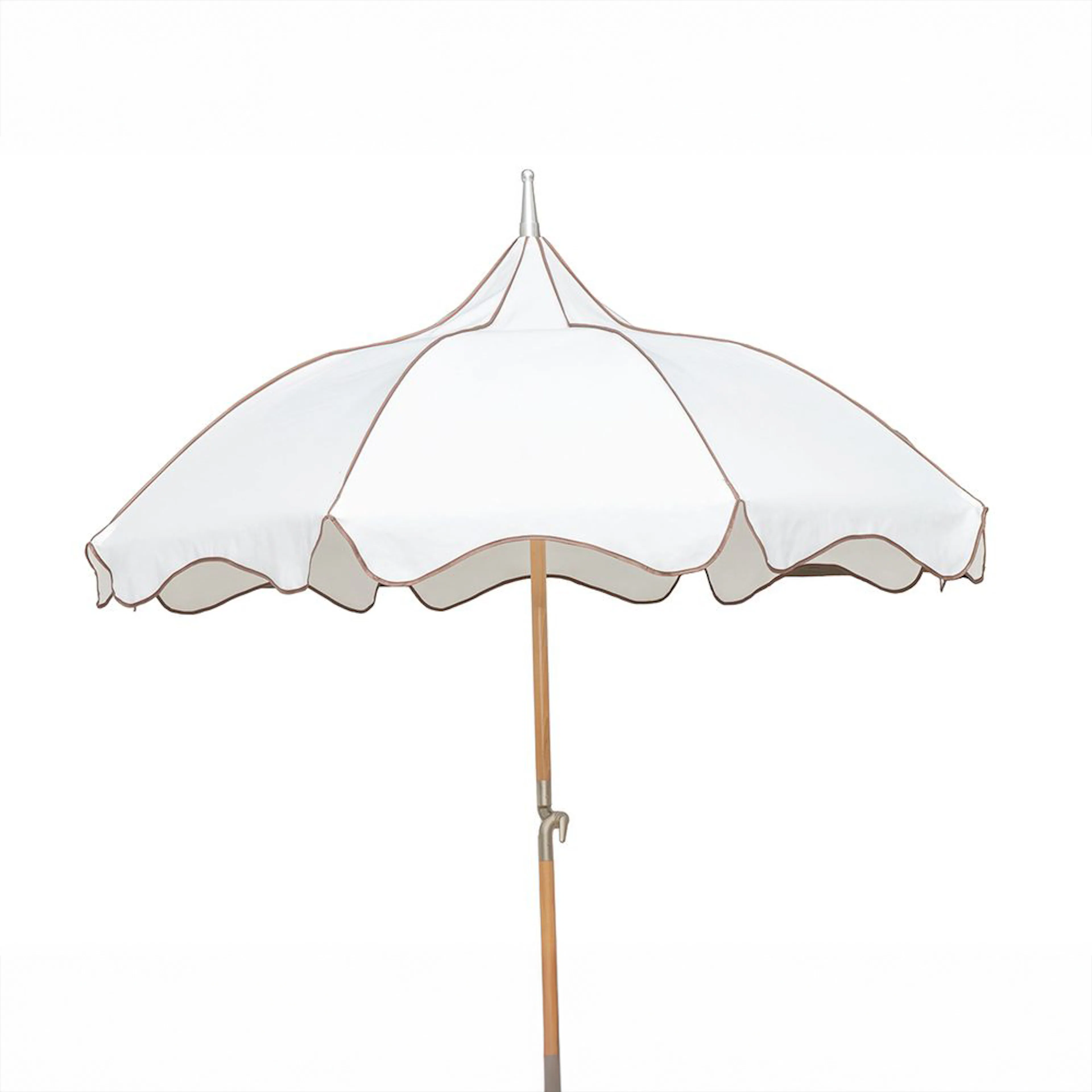 Parasoll Hillerstorp Para 200 cm Vit, Balkong- och Strandparasoll med Ställbar Funktion och Hopfällbar Design