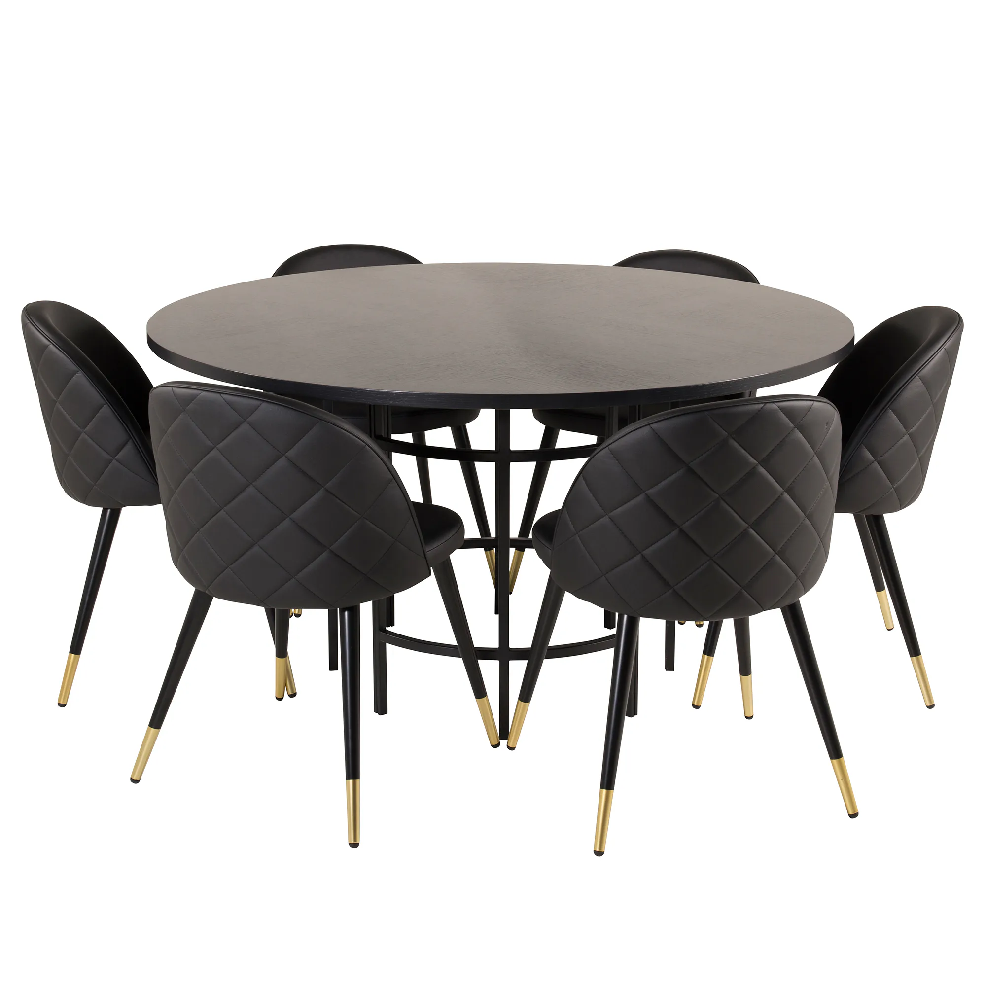 Matgrupp furniture/fashion Copenhagen med 6 Valentina Konstläder Stolar