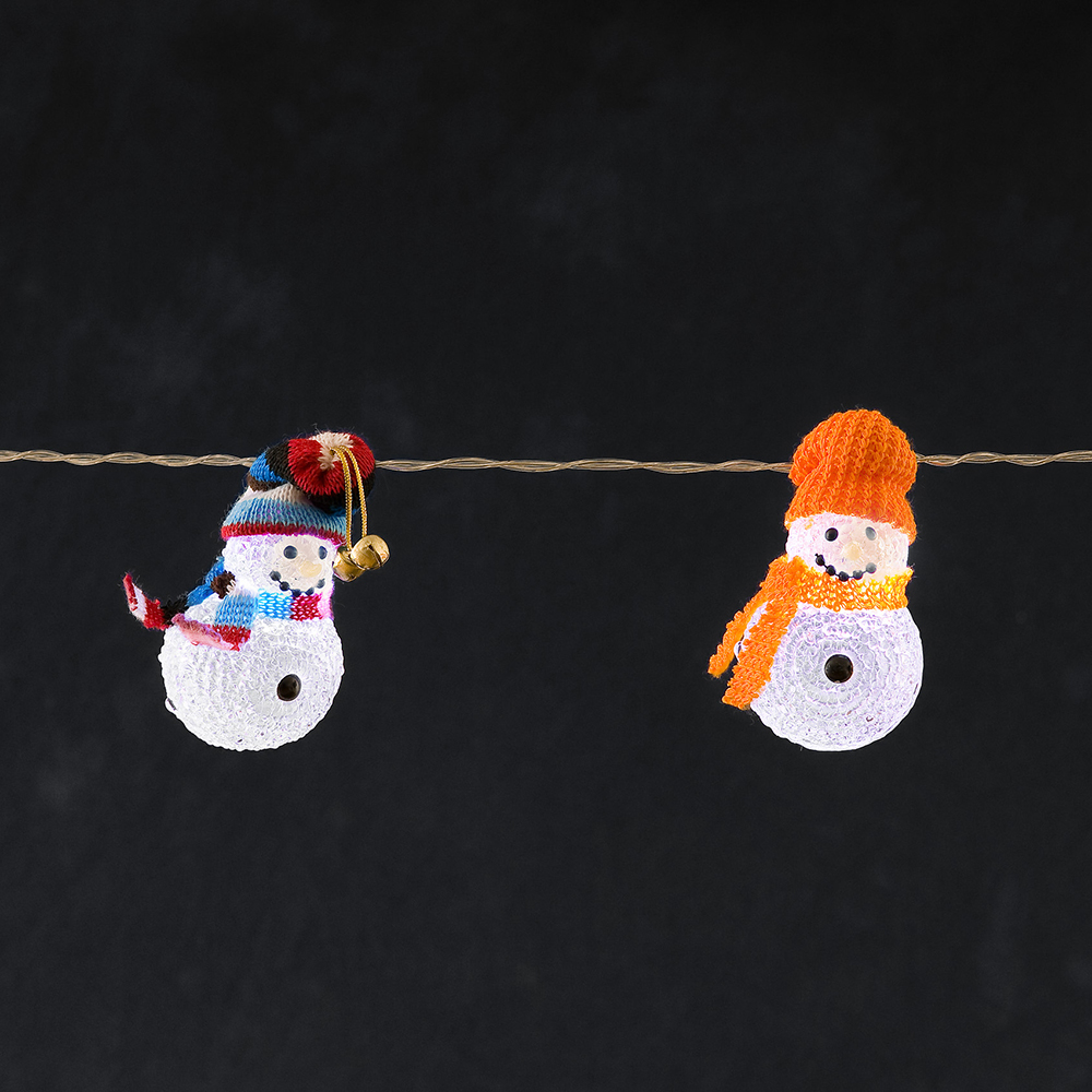 Ljusslinga Gnosjö Konstsmide Snögubbar 8