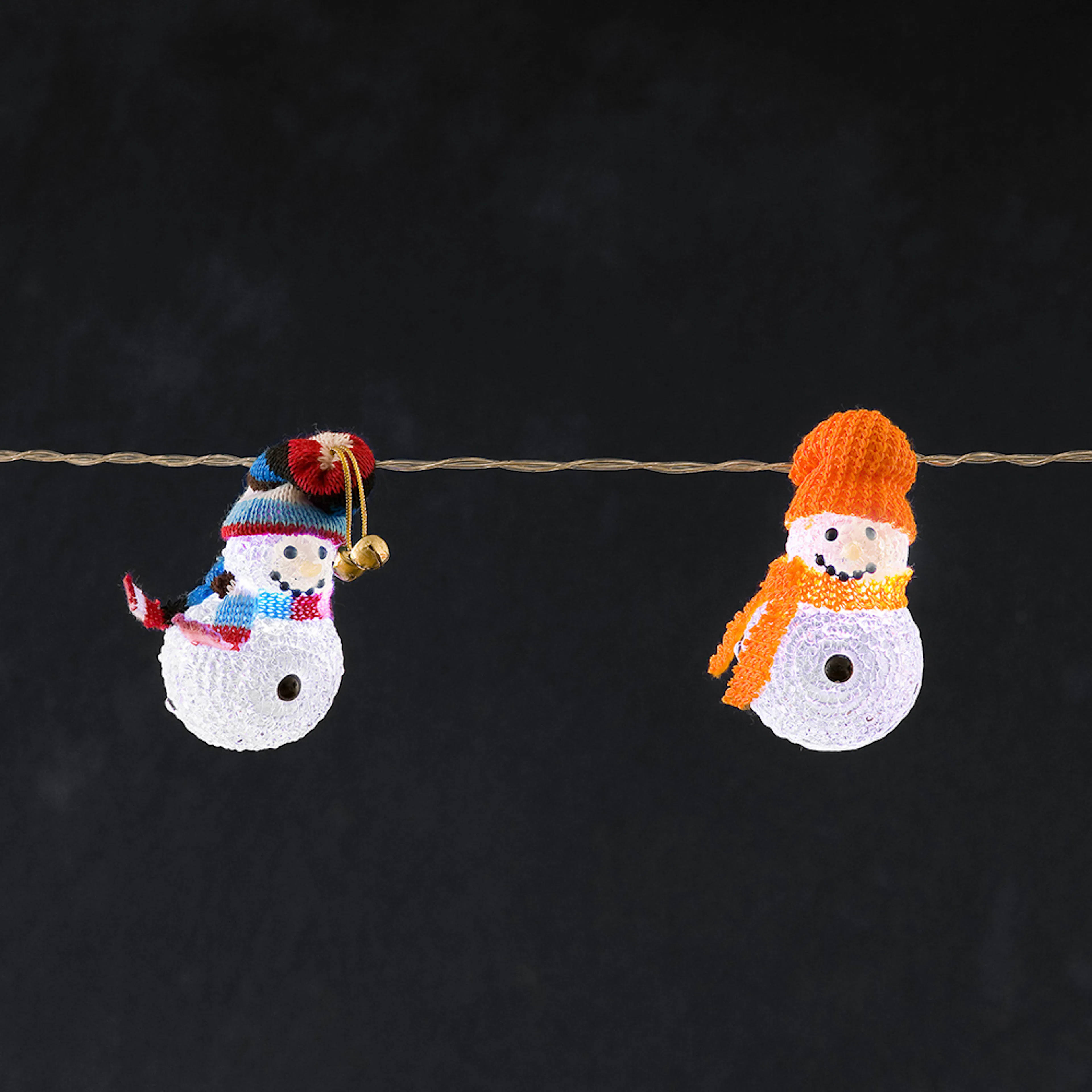 Ljusslinga Gnosjö Konstsmide Snögubbar 8