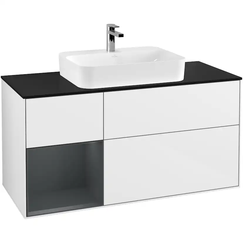 Tvättställsskåp Villeroy & Boch Finion med 3 Lådor Hylla och Bänkskiva för Ytmonterat Tvättställ