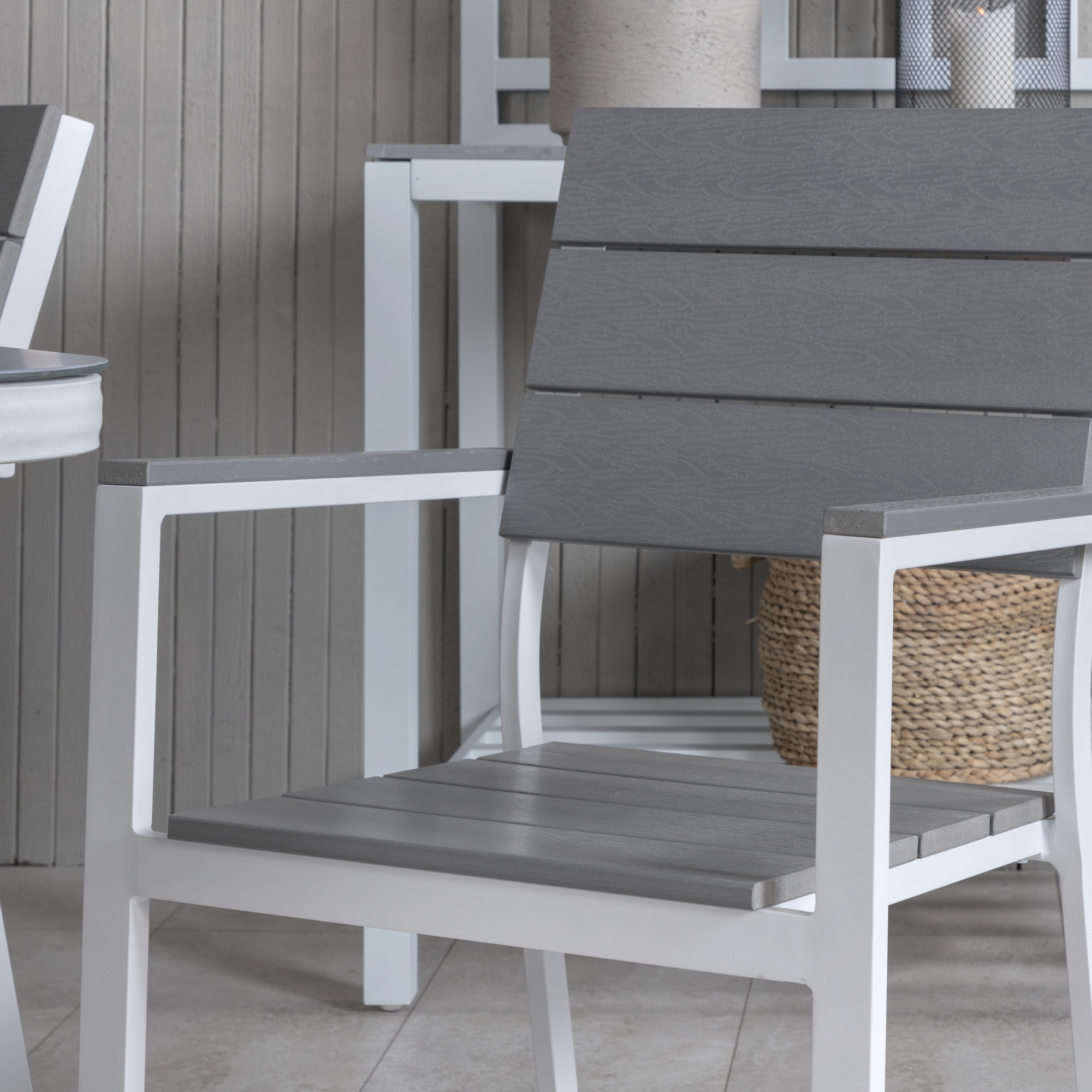Matgrupp Venture Home Virya Matgrupp Utomhus 160cm med 4 Levels Stapelbara Matstolar