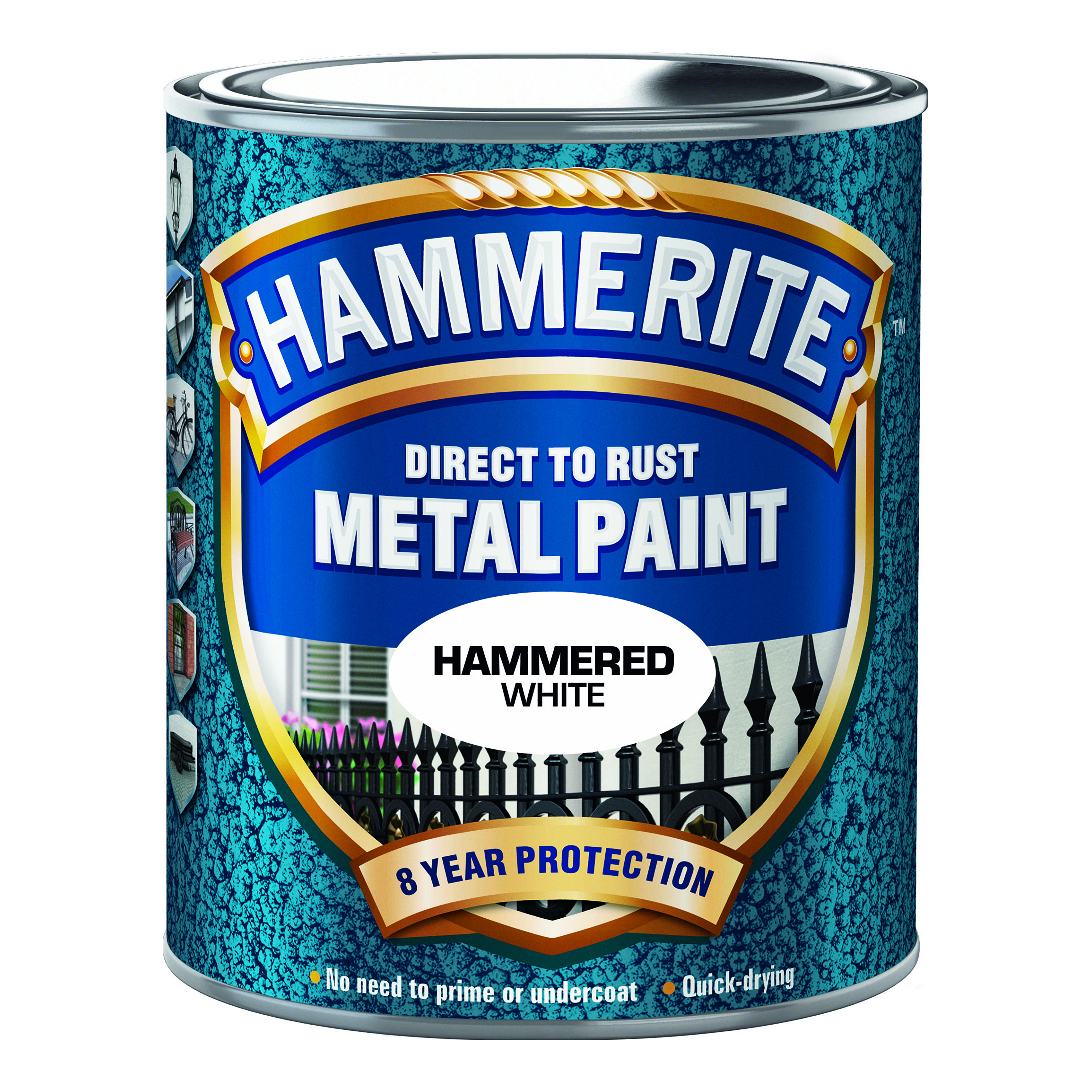 Rostskyddsfärg Hammerite Hammarlack Gråvit 750ml