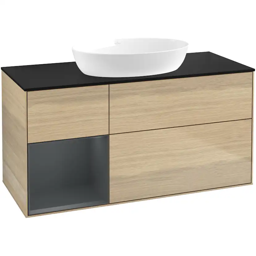 Tvättställsskåp Villeroy & Boch Finion med 3 Lådor Hylla och Bänkskiva för Fristående Tvättställ från Artis & Collaro