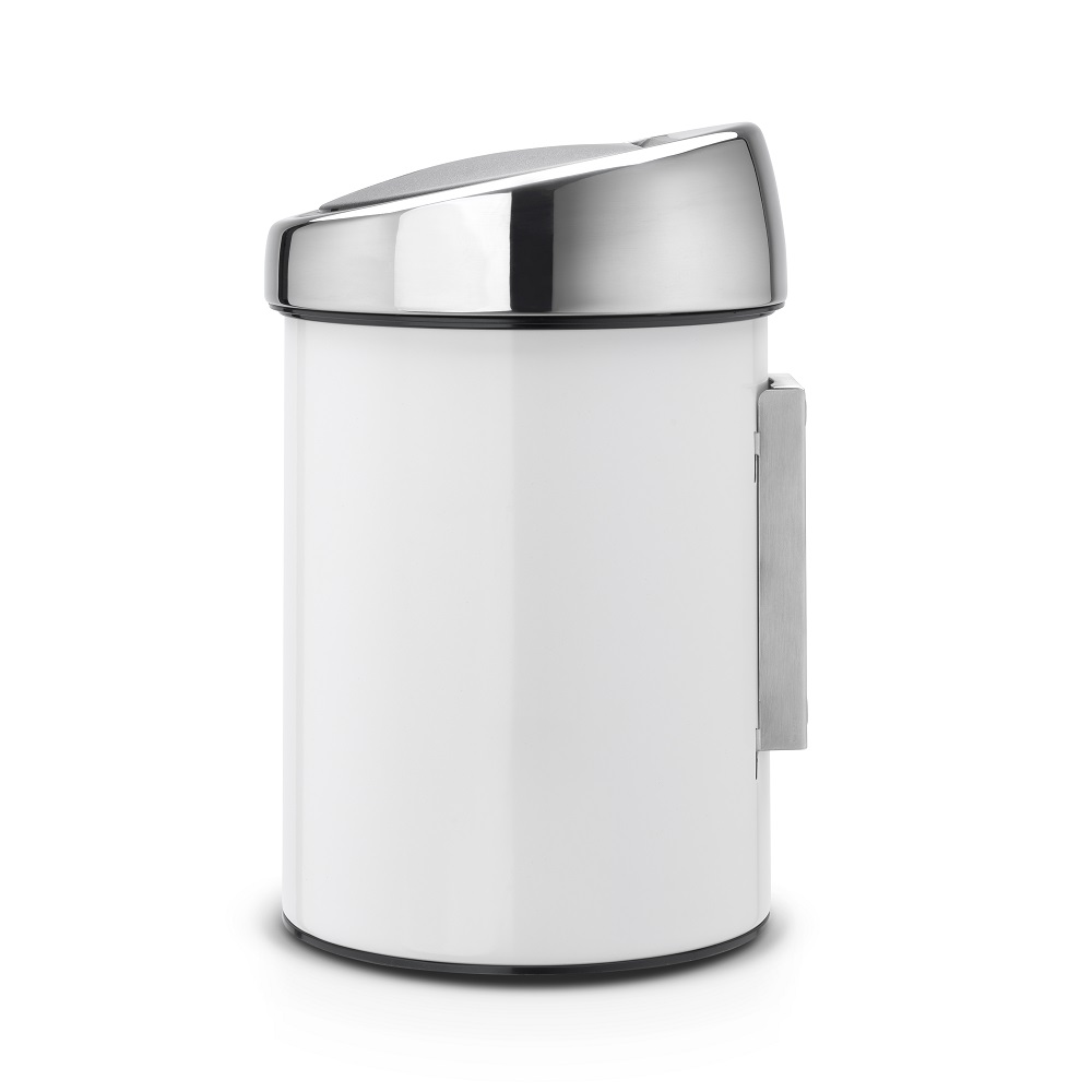 Touch Bin® 3Ltr / Brilliant Steel lock Vit Färg: Vit