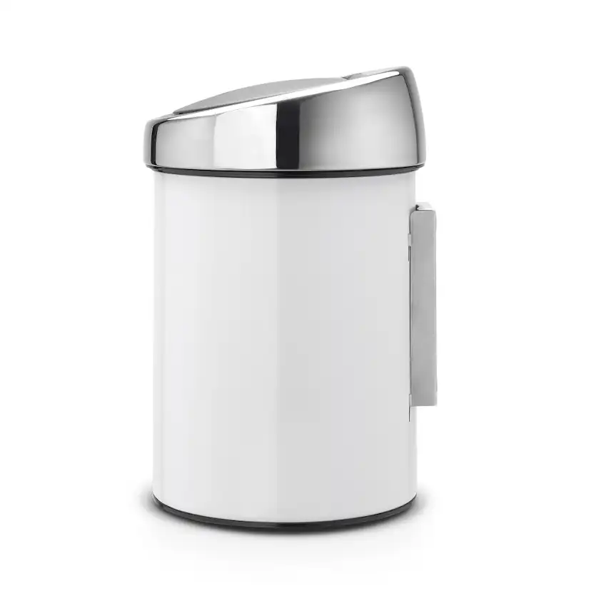 Touch Bin® 3Ltr / Brilliant Steel lock Vit Färg: Vit