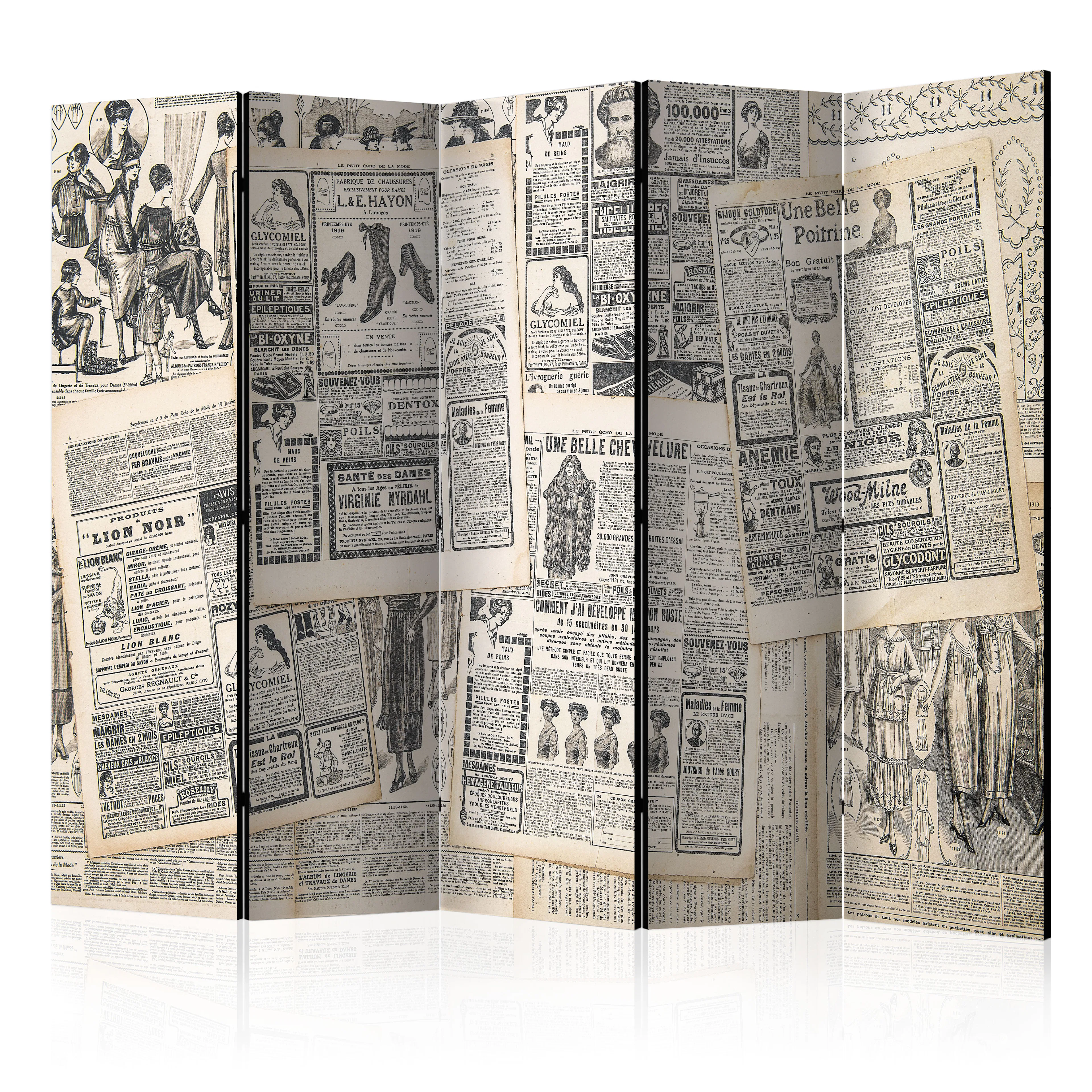 Rumsavdelare Arkiio Vintage Newspapers II 225x172 cm
