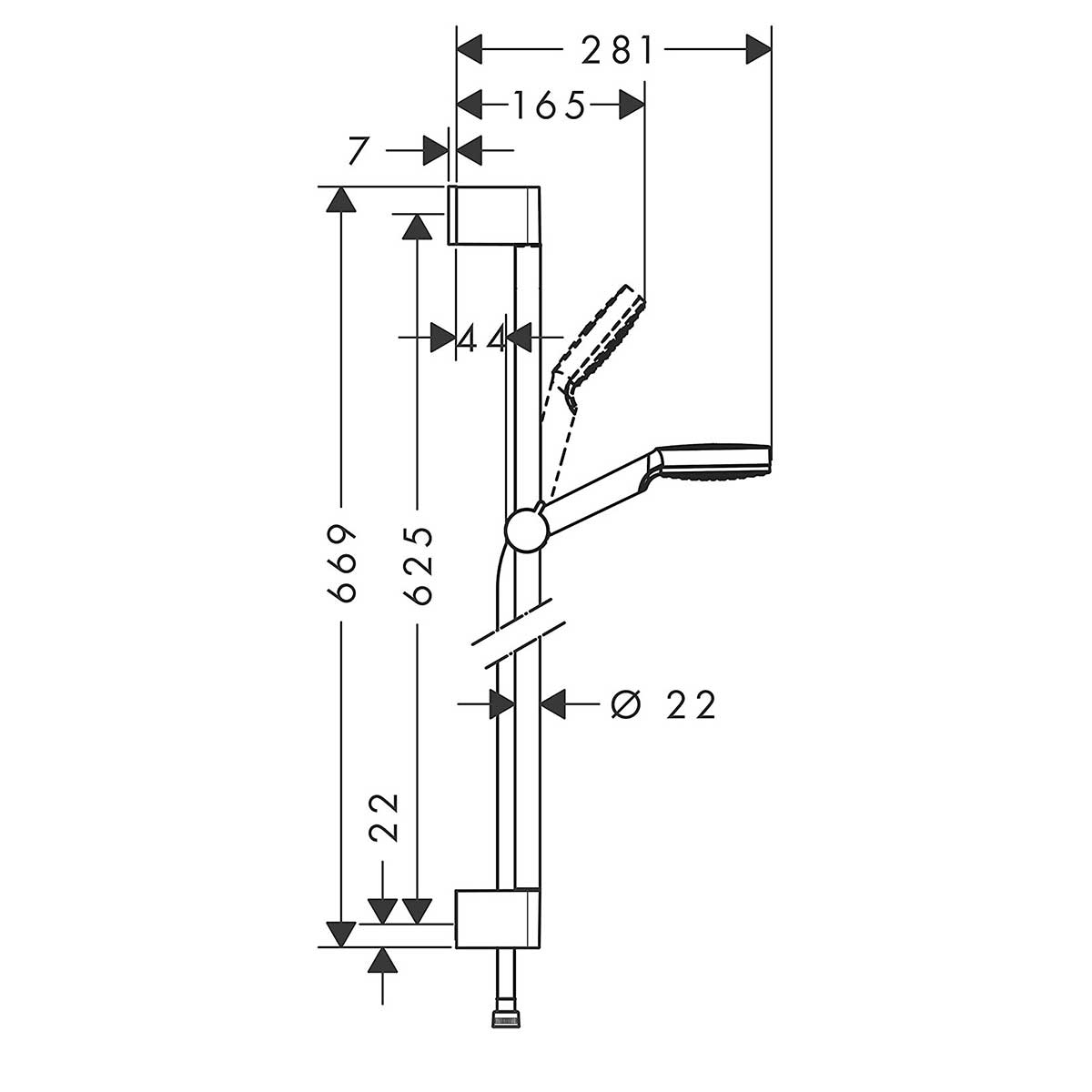 Duschset Hansgrohe Crometta 1jet